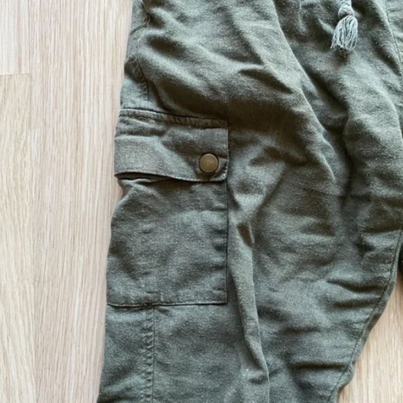 Green Cargo Jogger Pants - Picture 3 of 5